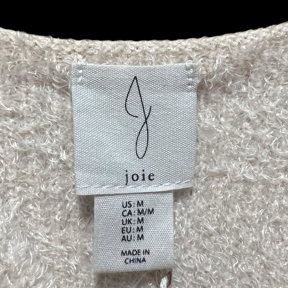 Joie NWT Cream Super Soft Ribbed Knit Tank Sweater Size Medium - Picture 5 of 12